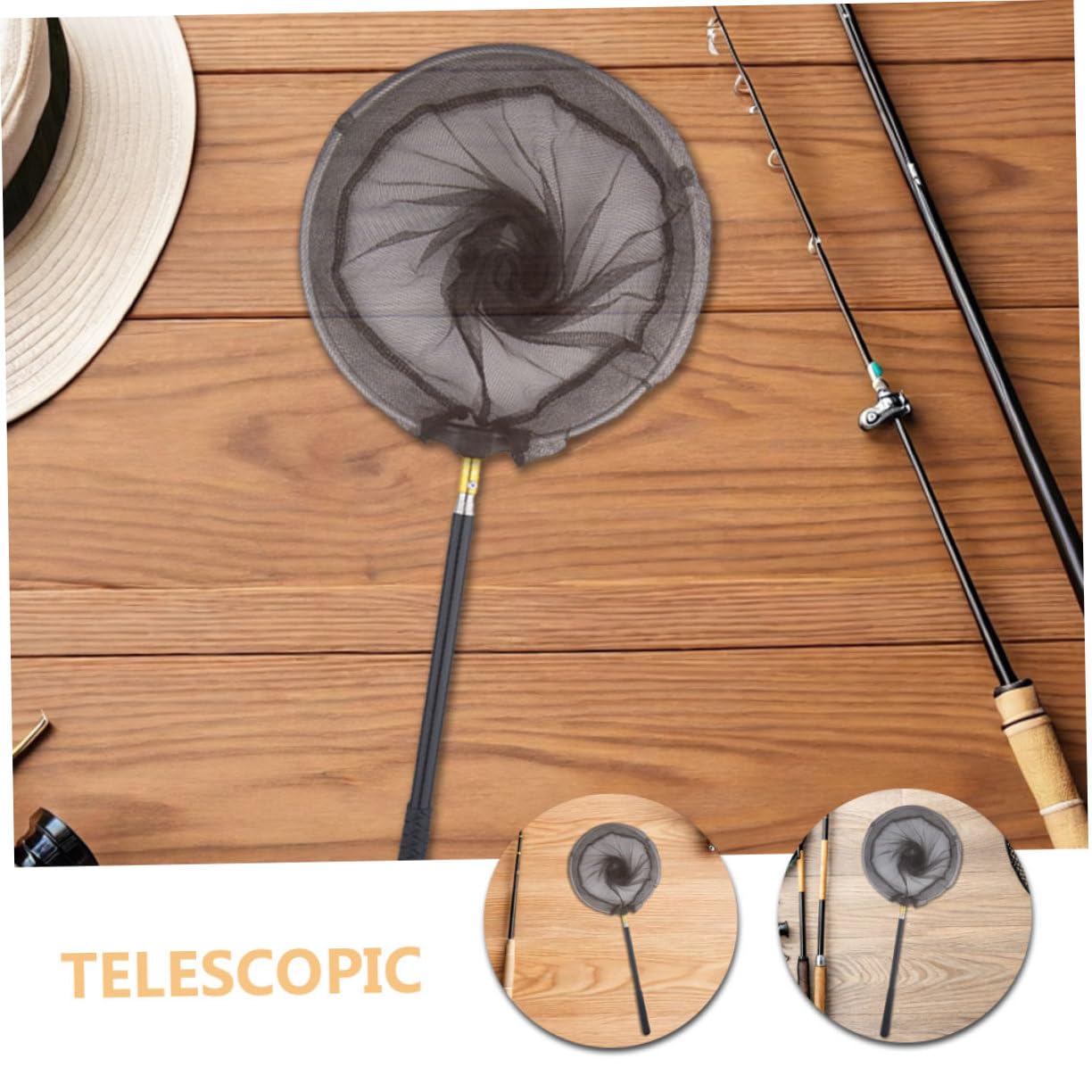 2 set Guadini Telescopici in Acciaio Inossidabile Rete Pieghevole Retrattile per in e Spiaggia Rete Versatile per Pesci e