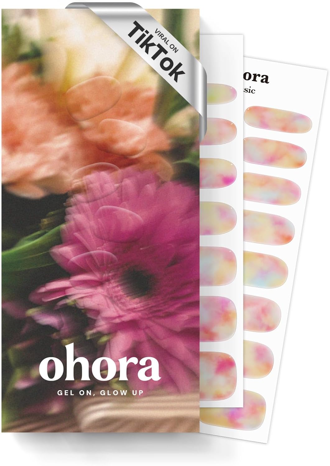 ohora Semi Cured Gel Spring Set Trio (N Floral Fantasy & N Grace Bloom & N Ruby French) - Professional Salon-Quality Nail Care - Easy to Use, Comfortable Curing, and Easy to Remove