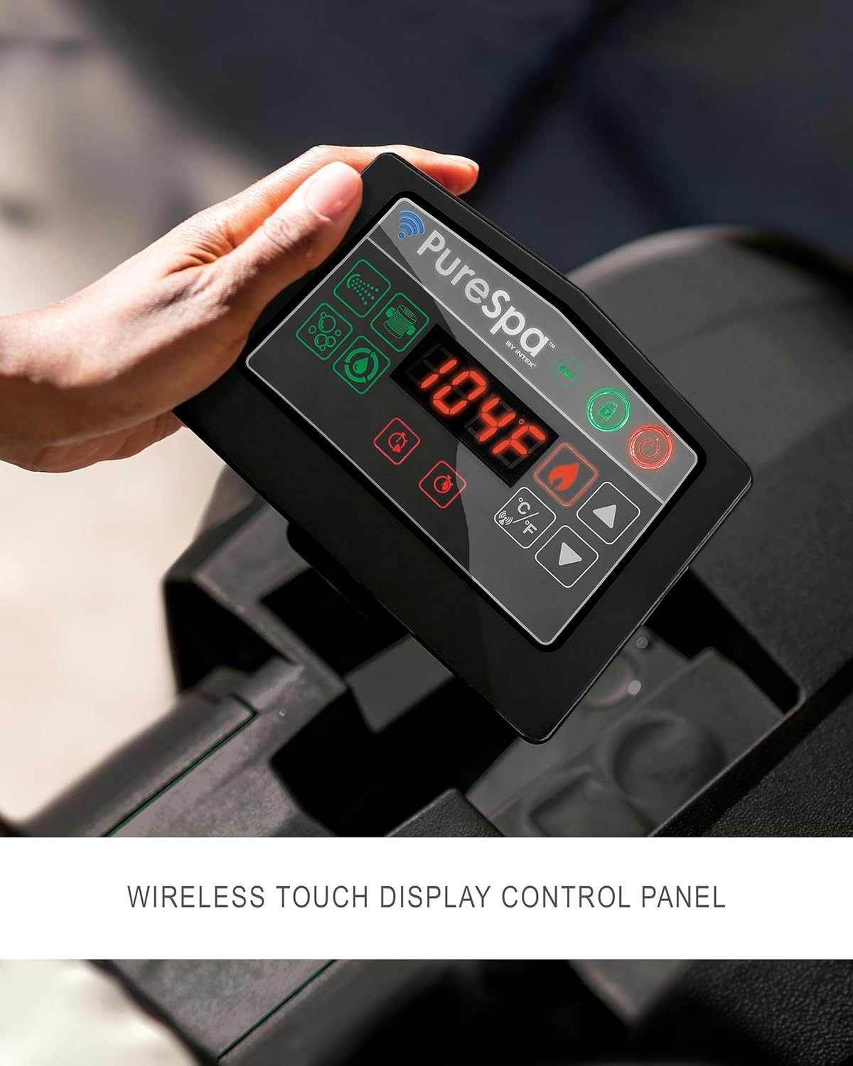 Intex 28461EP 6-Person Onyx Black Octagon Jet & Bubble Deluxe Combo Outdoor Inflatable Portable Hot Tub, Includes Energy Efficient Spa Cover, 83in x 28in