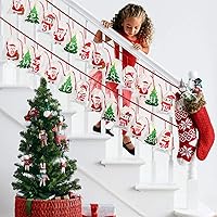 Vista 4 de OurWarm Calendario de Adviento de Navidad 2024, 24 días de arpillera, calendarios de Adviento colgantes de arpillera, bolsas de regalo de dulces