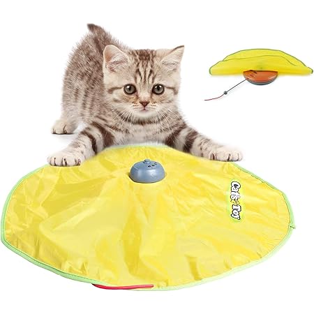 Amazon 猫用電動おもちゃ 回転式 キャッチ ミー イフ ユー キャン 面白い知能玩具 スティック付き Sportw 猫じゃらし 羽のおもちゃ 通販