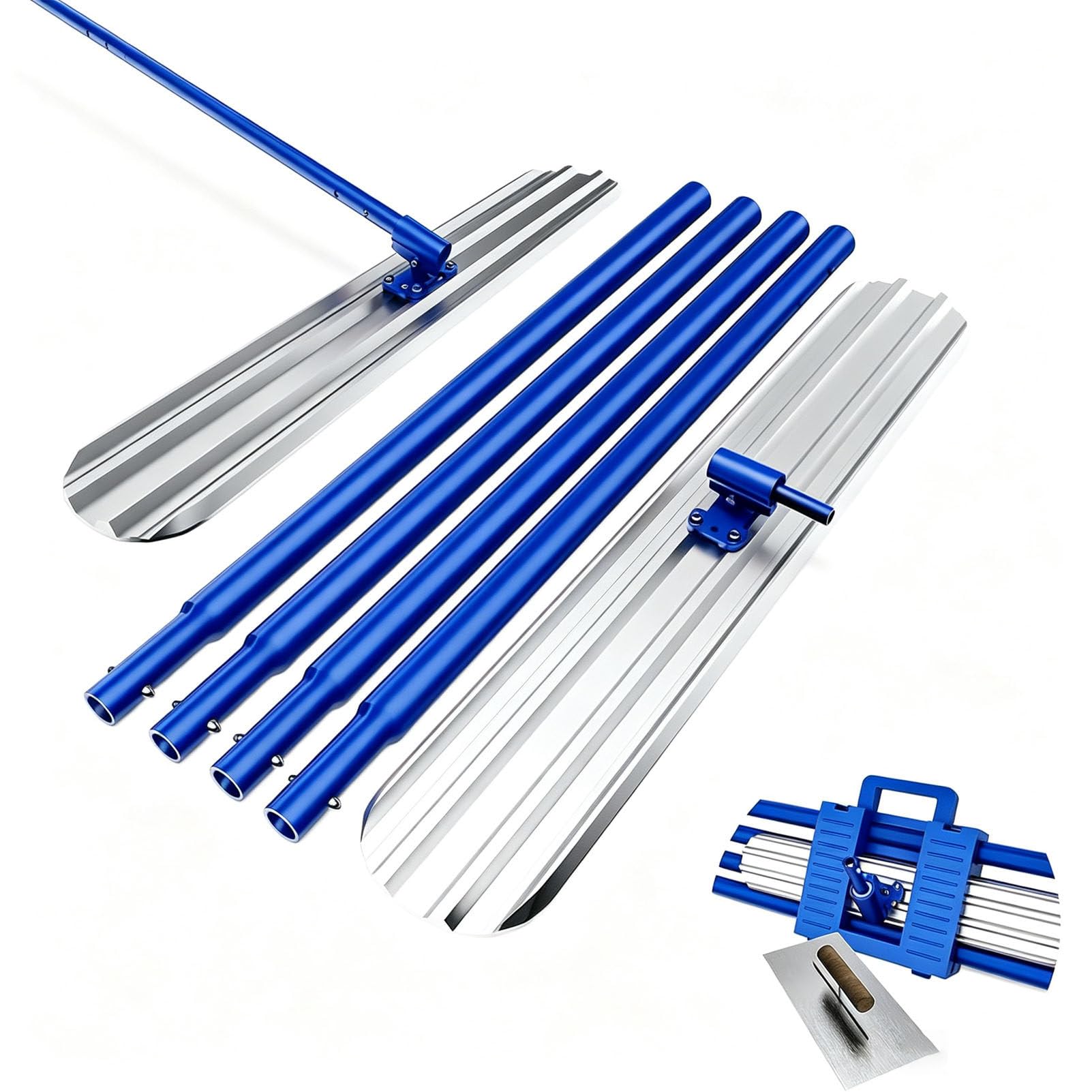 Taloche pour béton avec 4 Manches combinables Blue-100x20cm/39x8in
