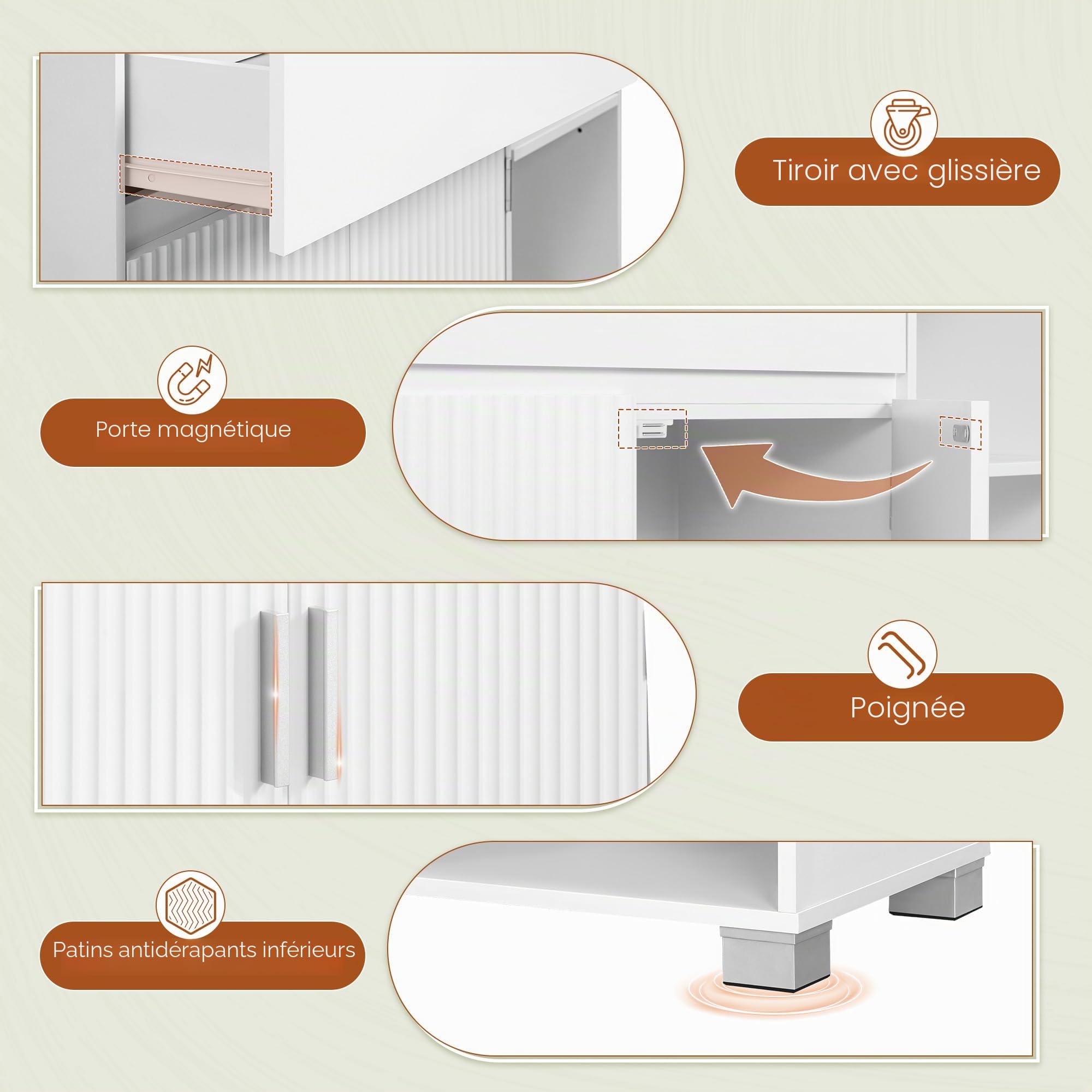 HEXCELEN Meuble de Salle de Bain, Meuble de Rangement, 100 x 103 x 30 cm, Armoire Salle De Bain avec 2 Portes, Compartiment Ouvert, 1 Tiroir, Étagères Réglables, Blanc