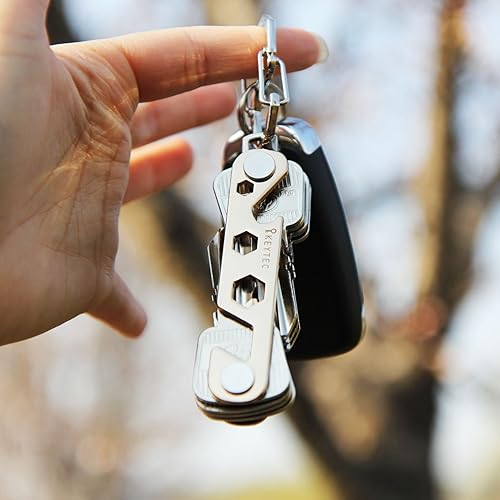 Miniatura 7 de Organizador de llaves Compact by keytec (llaves 12 16), premium llave titular con incorporadas Herramientas, abridor de botellassoporte teléfono,