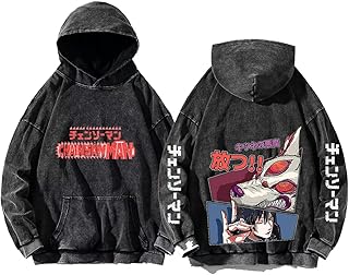 japaneses chainsaw man power makima Denjiwashed acid grey hoodie 19