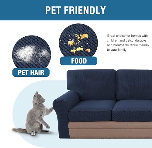 Miniatura 7 de H.VERSAILTEX Fundas de sofá de varias piezas de tendencia 2024, fundas elásticas para sofá para asientos y respaldos, fundas de cojín ajustables (3