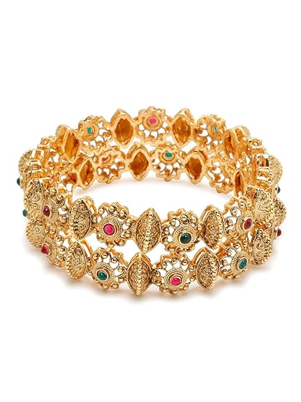 YouBella Jewellery for Women Gold Plated Bracelet Bangles for Women