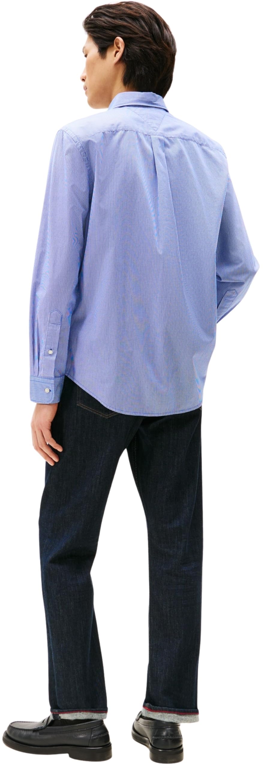 Tommy Hilfiger Herren Flex Poplin Micro Gingham Shirt Mw0mw40457 L/S Shirt (1er Pack)