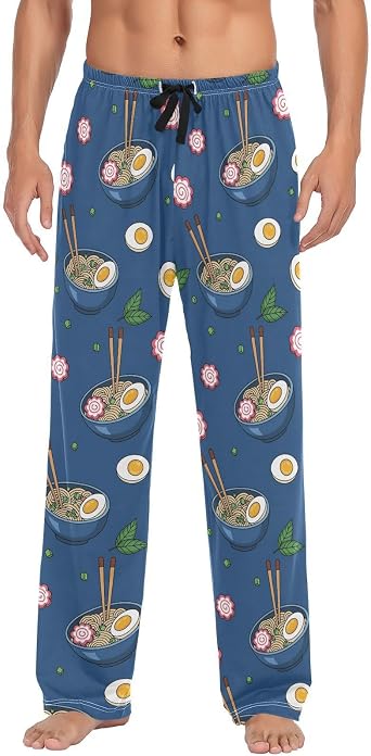 Mens Pajama Bottoms with Pockets Super Soft Wide Leg Sleep Lounge Pants for Men S-2XL