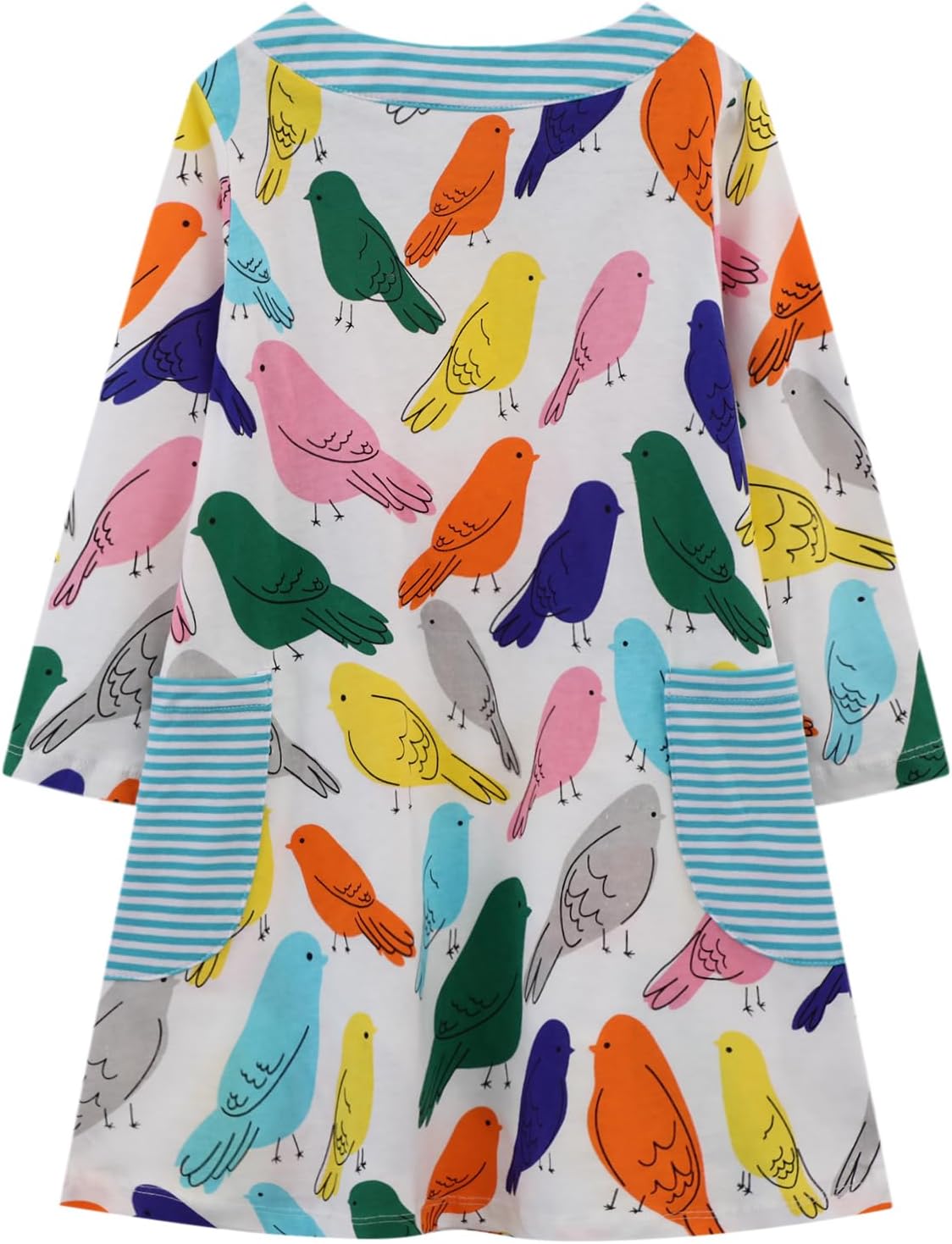 HILEELANG Toddler Girl Christmas Dress Long Sleeve Fall Winter Cotton Casual BasicTunic Shirt Dresses - Image 3