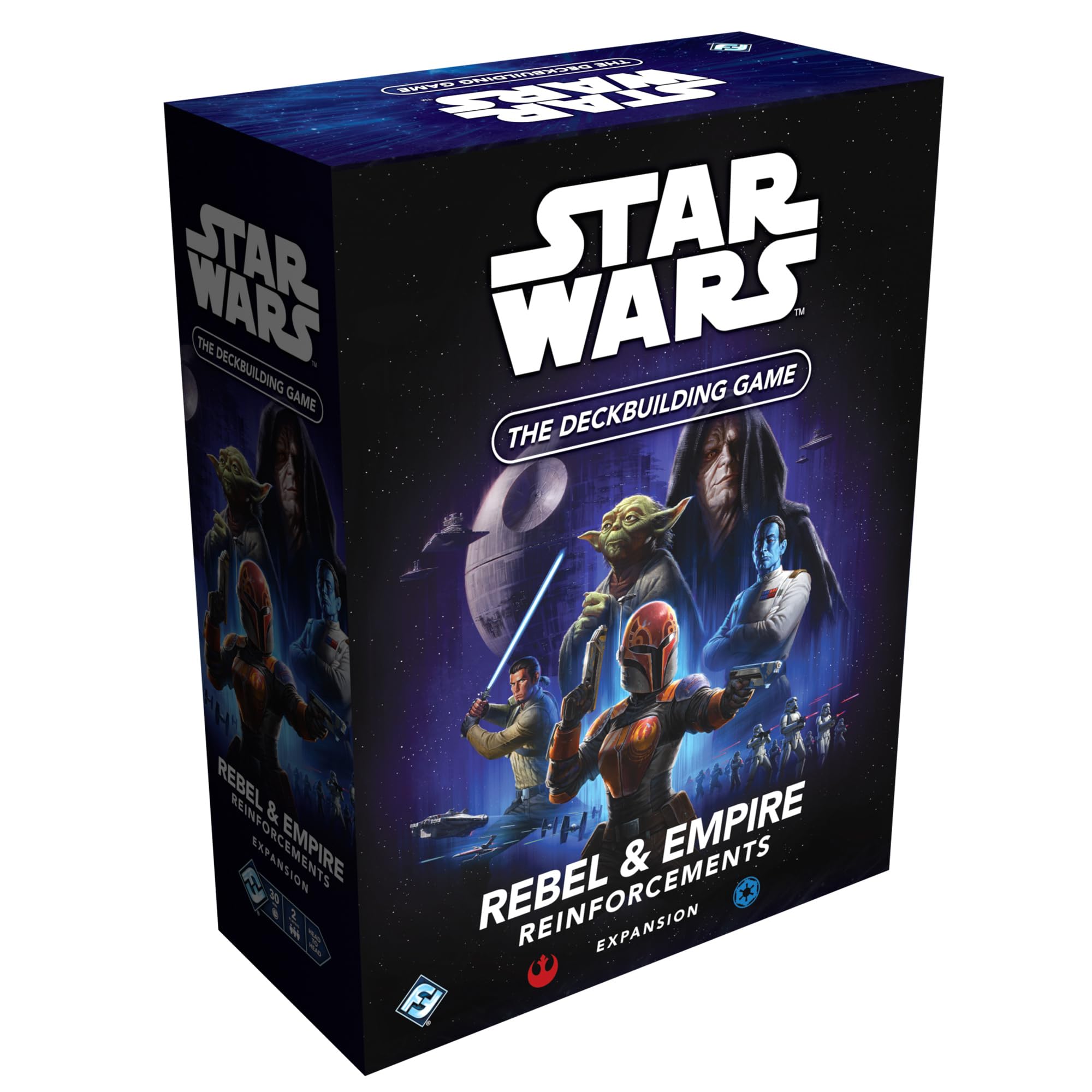 Star Wars The Deckbuilding Game Rebel & Empire Reinforcements Extension – Jeu de cartes de stratégie avec mode Yoda, Palpatine, Thrawn et Campagne (nécessite un jeu de base)