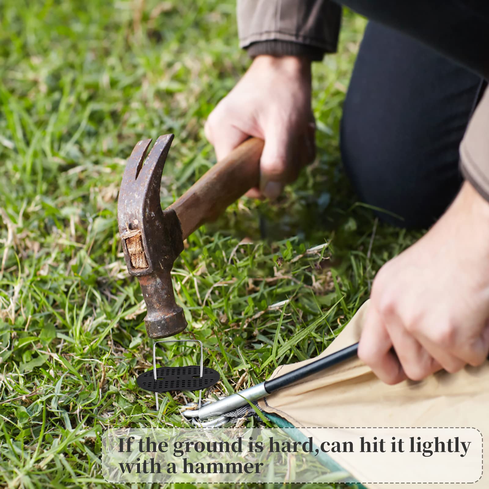 80 Picchetti A U Per Giardino E Campeggio - Acciaio Zincato, Con Rondelle - 150mm X 2.5mm - Foto 3