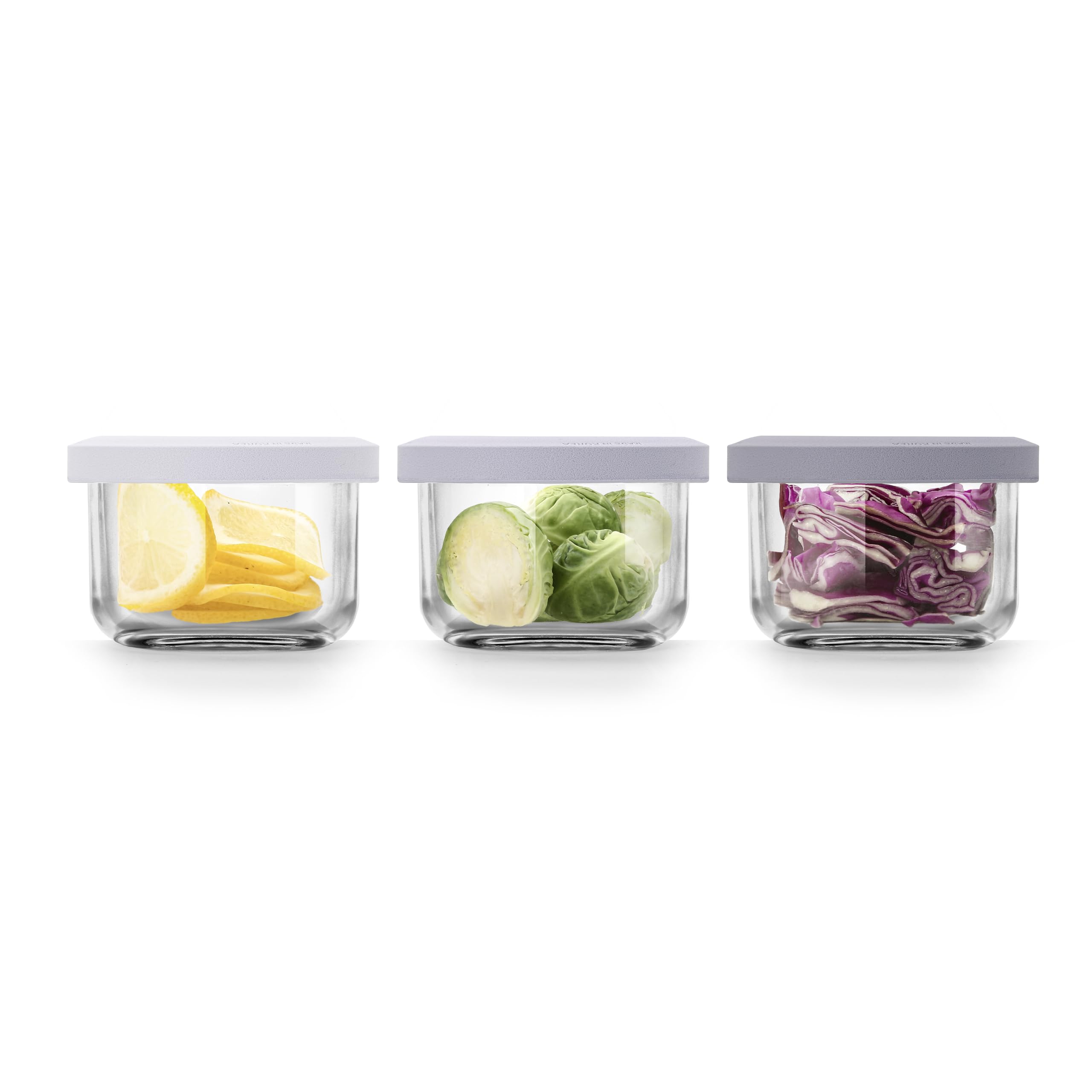 Comotomo 'Smart Vent' Food Container, Gray, Set of 3