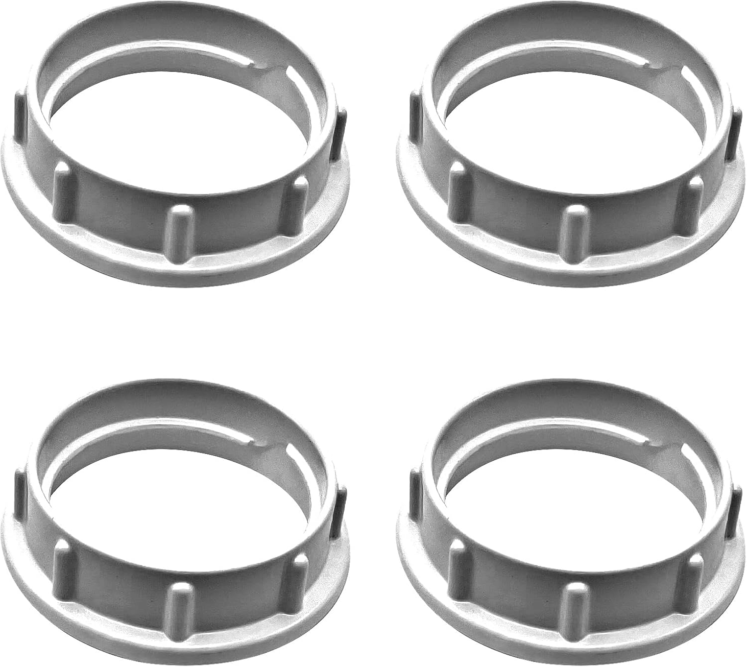 ECUDIS 4 Pcs Lamp Shade Rings, White Aluminum Threaded Socket Rings for ...