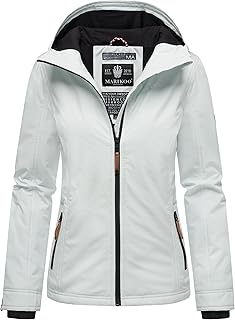 leicht gefütterte Damen Übergangsjacke kurz Outdoor-Jacke mit Jersey-Innenfutter und großer Kapuze Brombeere XS-6XL