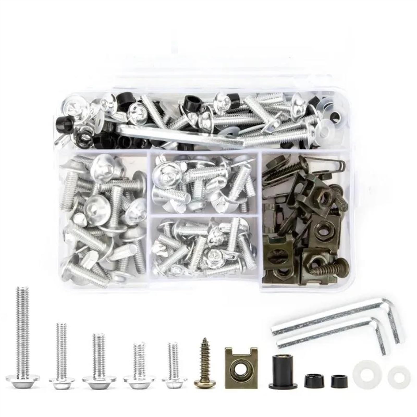 Complete Fairing Bolts Screws Kit For Gsxr Gsr 600 For Vstrom 650 Dl For Bandit Gsf Sv Gsx S750 Ltz 400 CNC Alloy(Green)