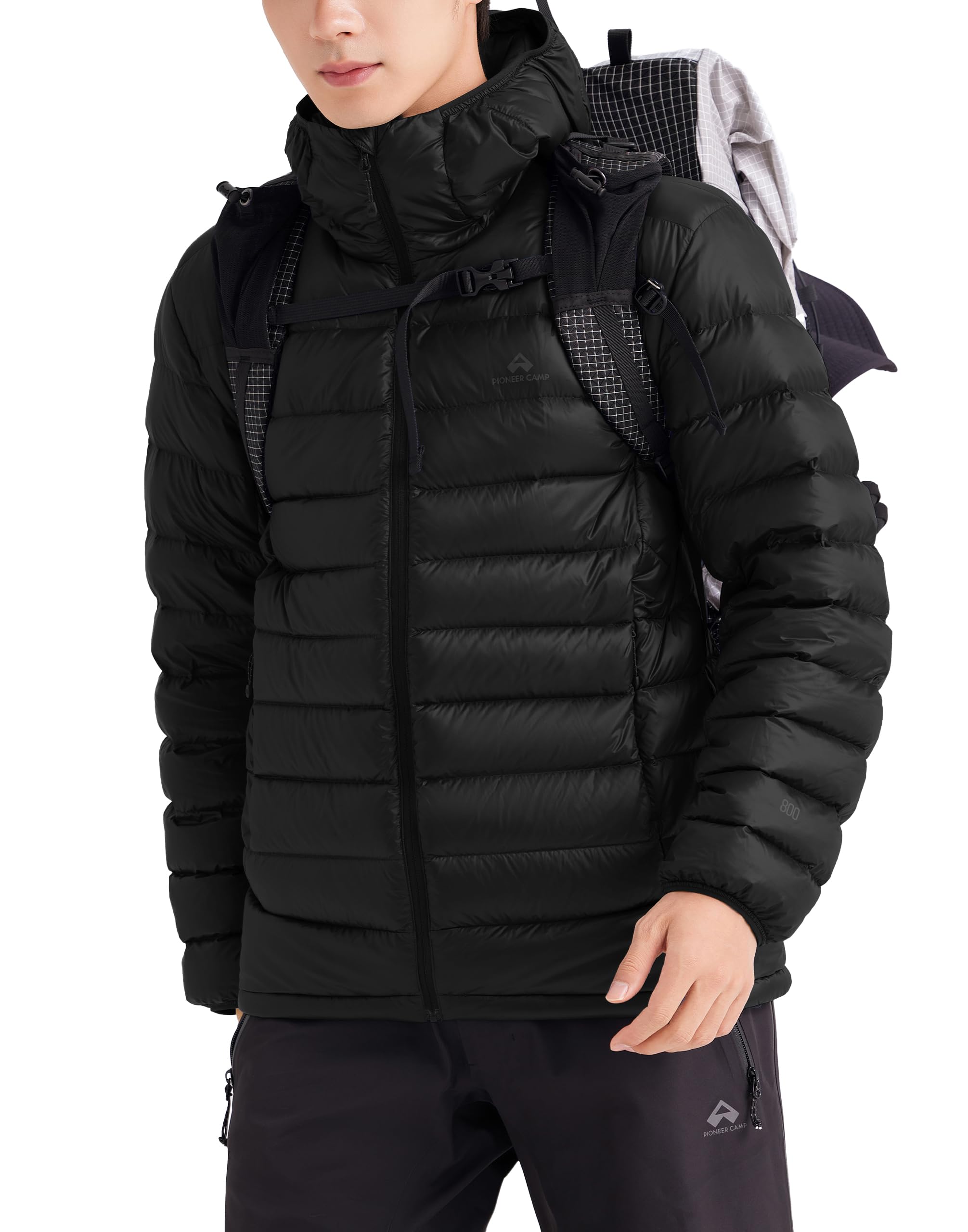 Pioneer Camp Herren Daunenjacke – Leichte Steppjacke mit Kapuze, Primaloft-Isolierung & Wasserabweisend – Warme Winterjacke für Outdoor & Alltag