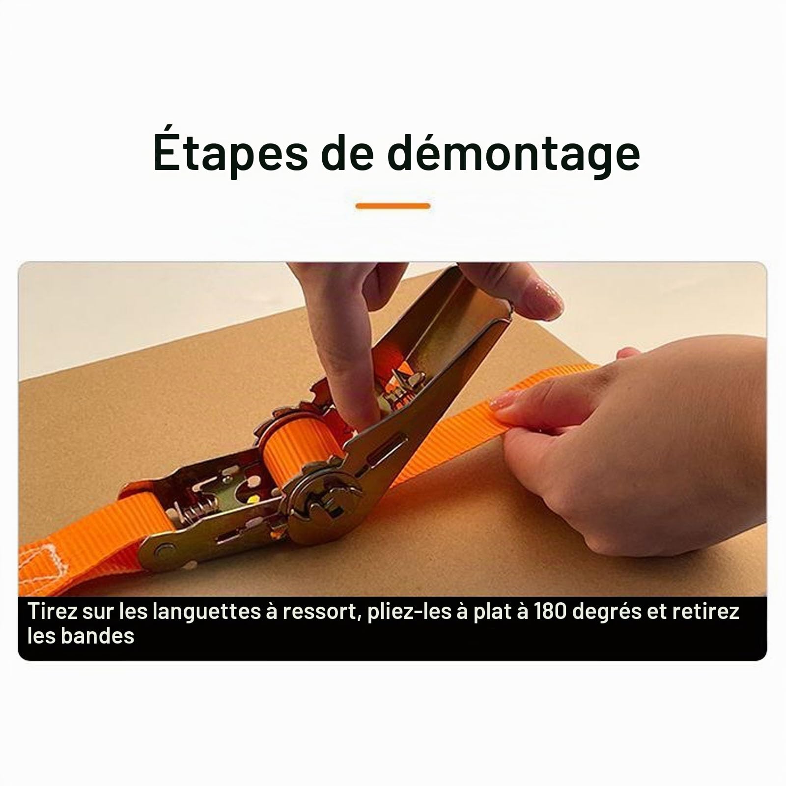 Lot de 2 sangles d'arrimage de 15 m de long avec serrure à cliquet, 800 kg, largeur 25 mm, avec cliquet, sangles de fixation réglables pour charge fixe