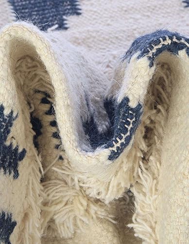 Miniatura 7 de Unique Loom Mesa Collection - Alfombra Maricopa (2 pies 2 pulgadas x 5 pies 1 pulgada, azul marino y blanco)