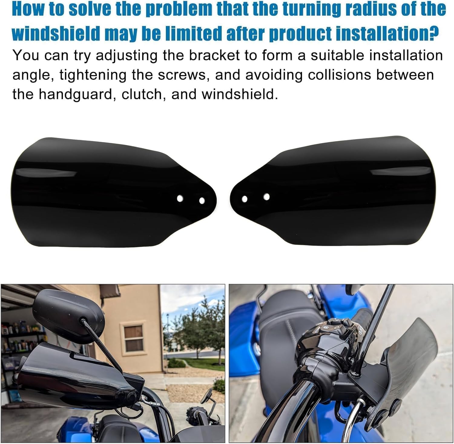 Road Glide Motorcycle Handguards - PSLER Upgrade Handlebar Hand Guards Compatible with Touring Road Glide Electra,Road King CVO/SE, Softail Low Rider ST Street Bob FXBB 114 FXBBS 117 FXLRST 2009-2025
