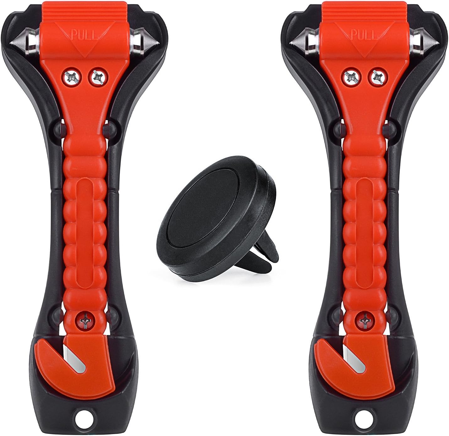 Car Safety Hammer Set of 2, Window Breaker, Seatbelt Cutter