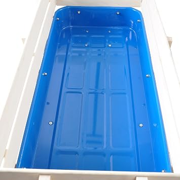 Heavy Duty Kid Wagons for Kids All Terrain Wagon Removable Wooden Wagons, Folding Wagons for Kids Gift, Christmas, Halloween, Back to School (Blue)