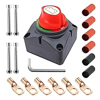 Vista 11 de Ampper - Interruptor de batería 1-2-ambos-apagado 12V - 48V, interruptor de desconexión de batería marina, corte de energía y apagado para auto