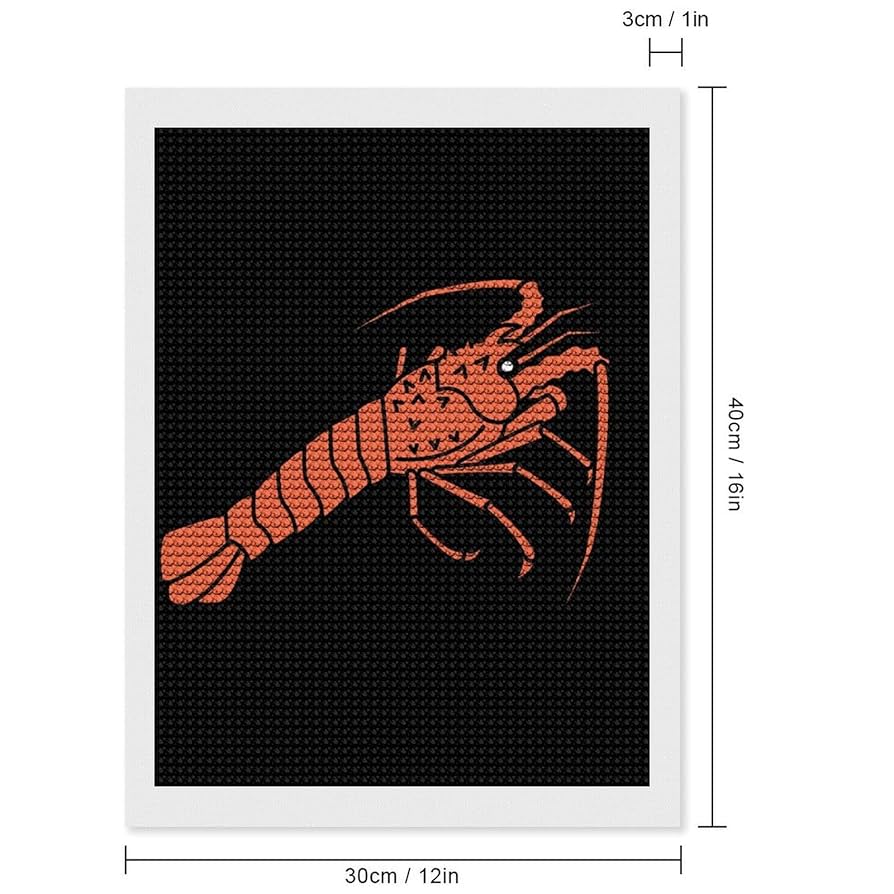 Amazon.co.jp: 伊勢海老柄 赤色 ダイヤモンドアートダイヤモンド