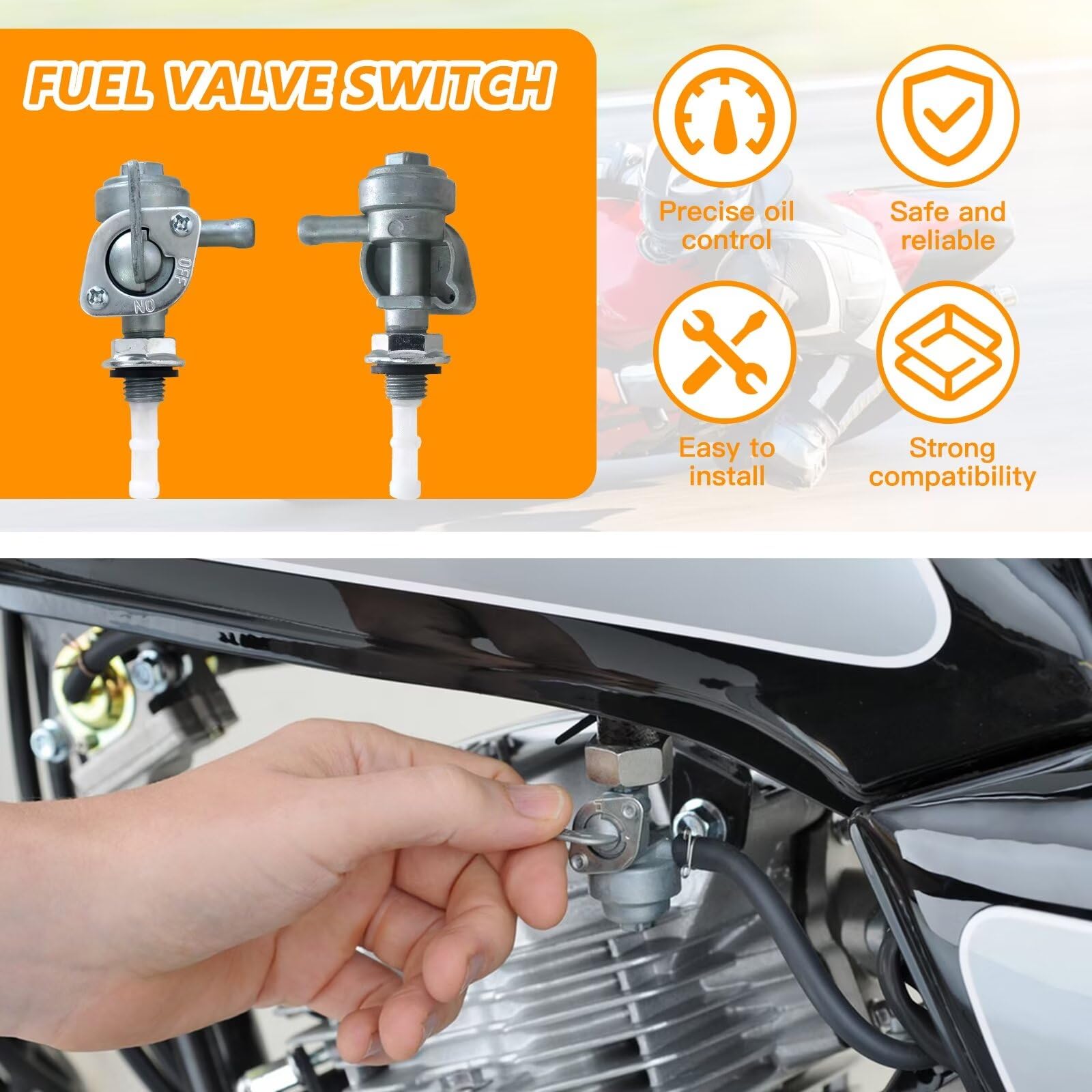 Produktbild von Kraftstofftank Absperrventil Generator - Benzinhahn On/Off Schalter | Für Honda EU1000i EU2000i EU3000i Generator Benzinhahn On/Off Schalter Honda EU2000i EU3000i