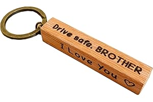 Drive Safe Brother I Love You Keychain - Love Brother Gifts from Sister