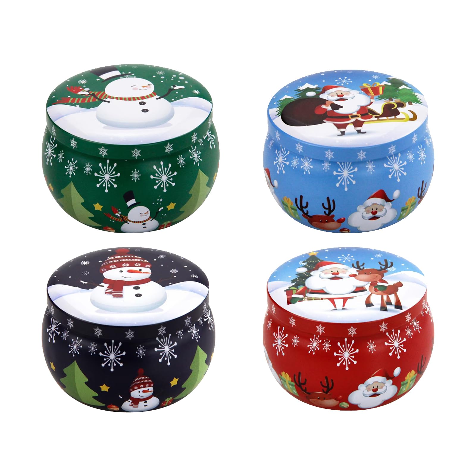 carotoe Set Long Burning 8Hrs Scented Soys Waxes Aromatherapies for Christmas Party Decorations Soys Waxes Christmas Tree Decoration