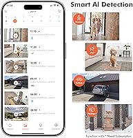 Vista 2 de Dzees 2K Security Cameras Wireless Outdoor, Battery Powered AI Motion Detection Spotlight Siren Alarm WiFi Surveillance Indoor Home Camera