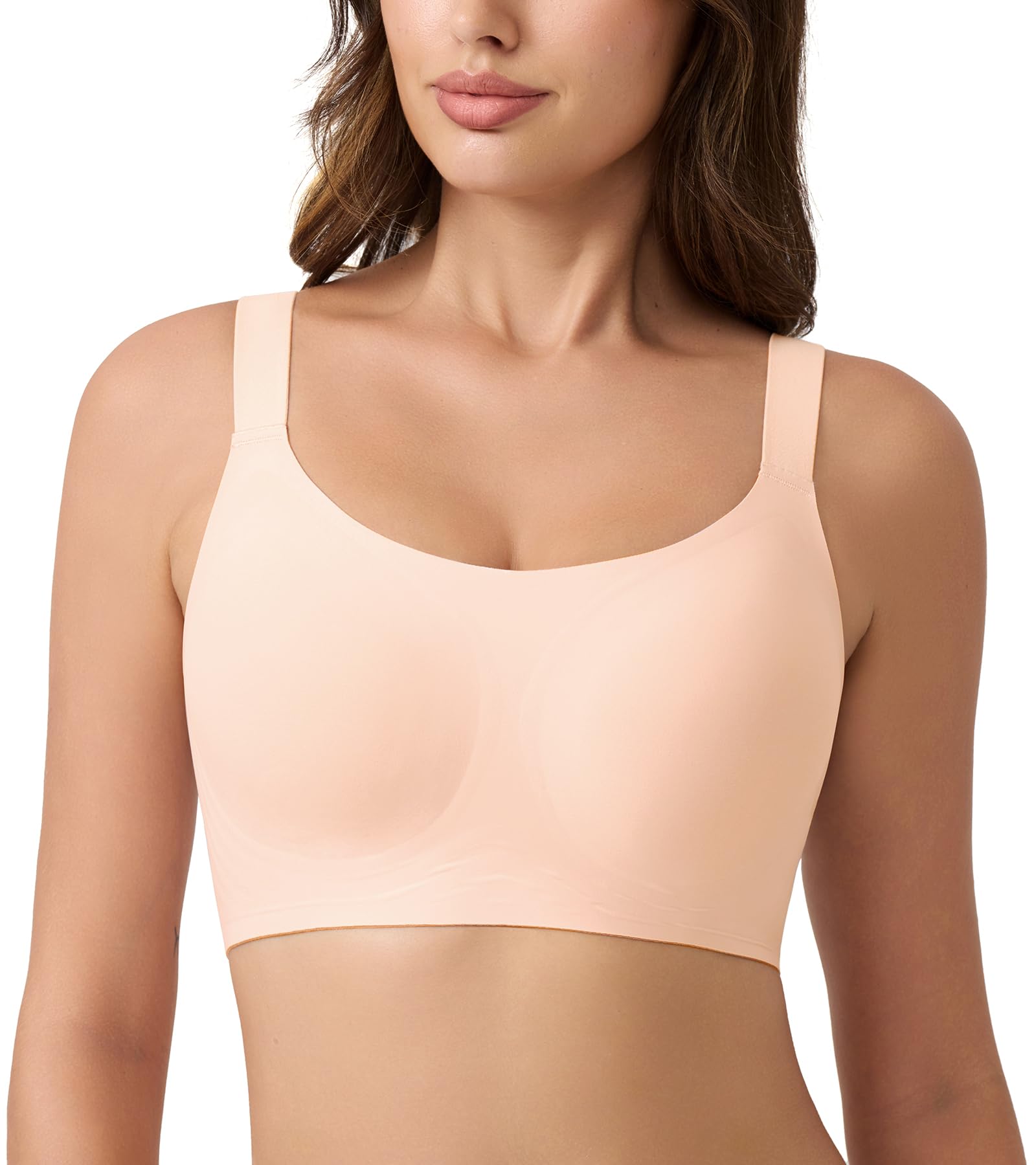 HACI Seamless Wireless Everyday Bra for Women No Underwire Bralettes Full Coverage Bras with Support Push up