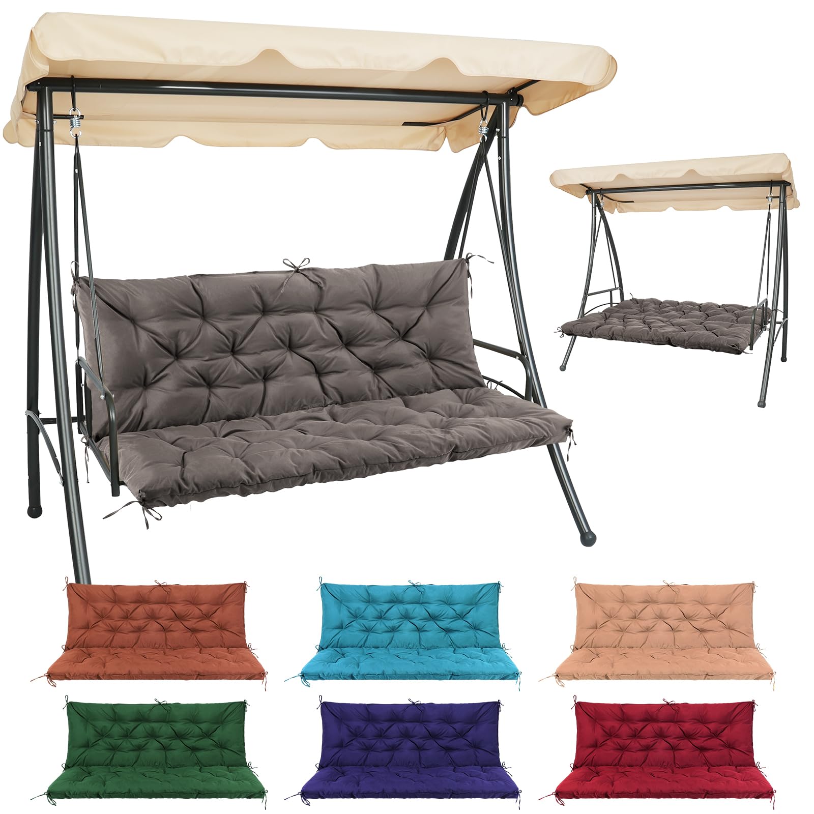 Matalde Hollywoodschaukel Auflage für gartenmöbel（mehrfarbiges Design）