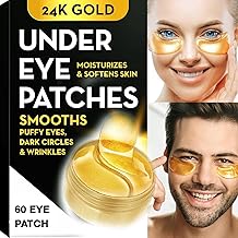HURRYSHOPPY Under Eye Patch Mask Gel for Dark Circles Removal 24k Gold Dark Circle Spot Eye Cooling Gel Pads Puffy Eyes Remover Relaxing Reduce Bags Puffiness Brighten & Wrinkles Patches for Men Women