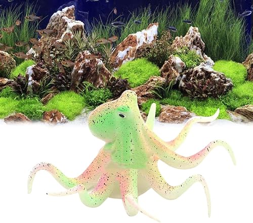 Vista 7 de Decoraciones de silicona para pecera, pulpo de simulación, mariposas, decorativas, para pared, pulpo de silicona, juguete de simulación de peces