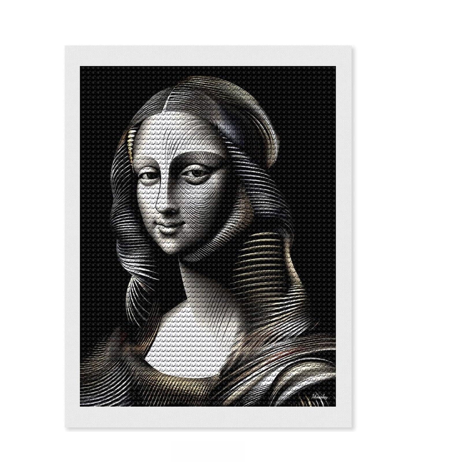 Junmoney Illusions of A Timeless Muse Diamond Painting Set 12"x16", for Craft Lovers, Complete Accessories, Birthday Gift, Bedroom Decor, with Tool Kit
