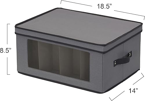 Miniatura 3 de Household Essentials Caja de almacenamiento para copones de vino, capacidad para 12 copas