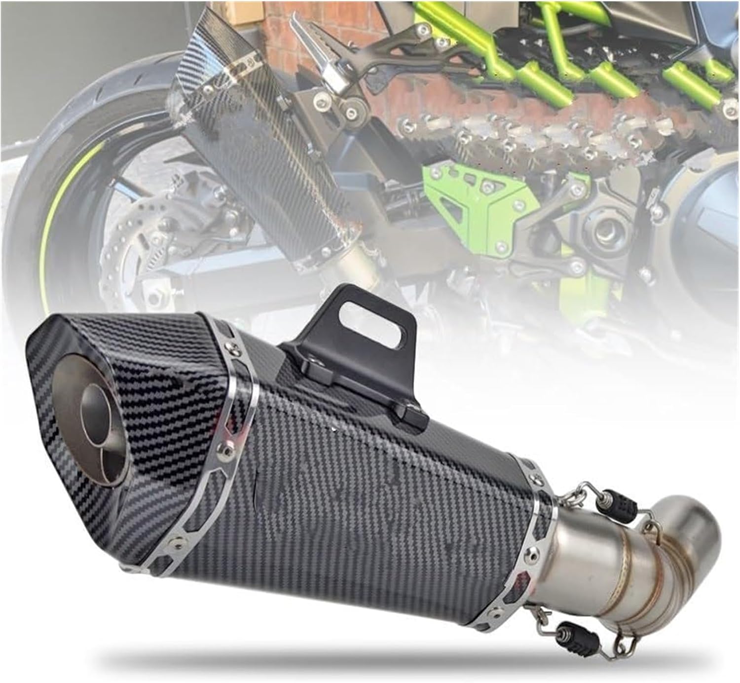オートバイ排気パイプ 用 カワサキ Z900 2020 2021 スリップオンオートバイ Exhuast ミドルリンクパイプエスケー