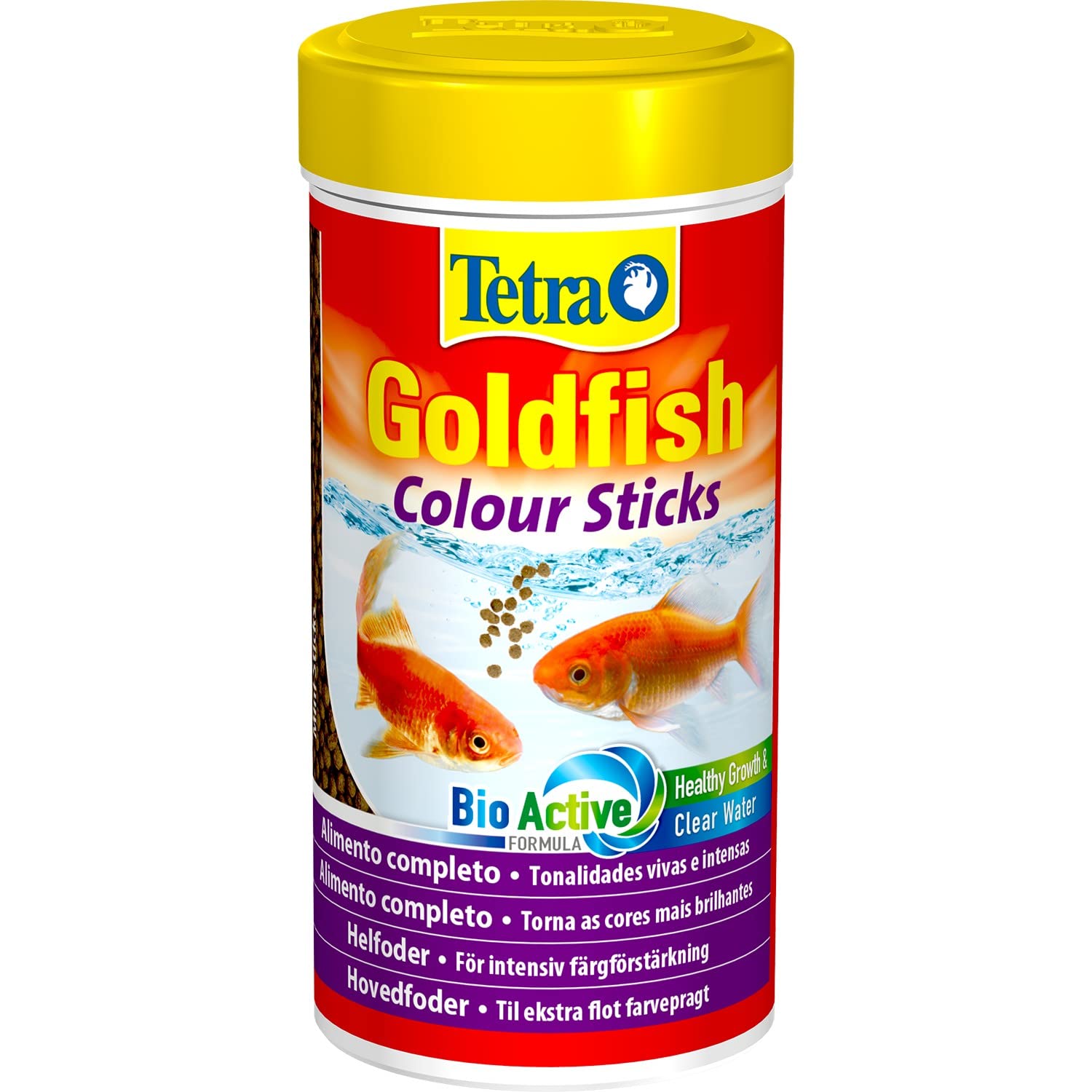 Tetra Goldfish Colour Sticks, Comida para peces que resalta los colores naturales, lata de 250ml