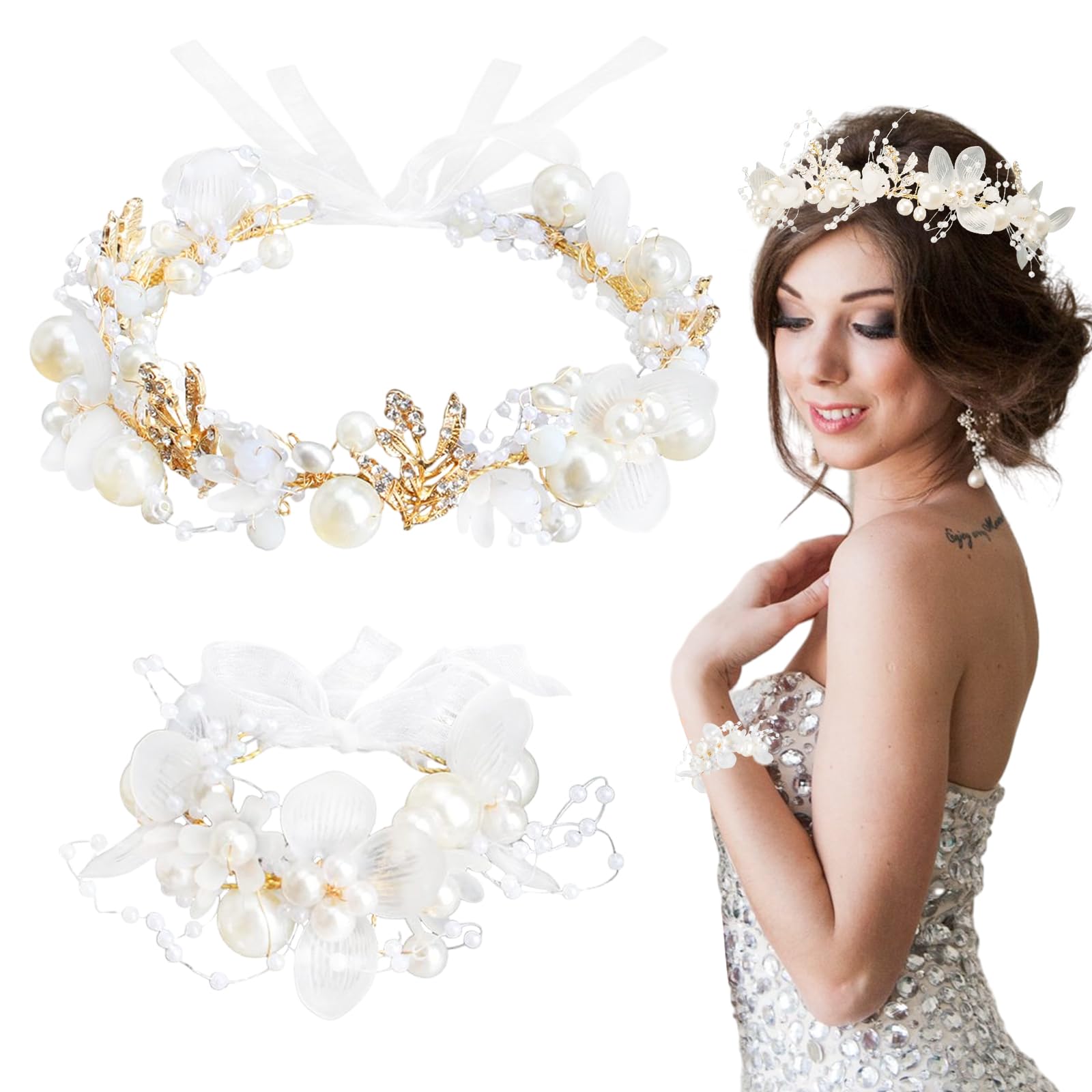 Mini Tiara Principessa Corona Per Bambina - Fiore Rosso - Matrimonio Cerimonia - Foto 2