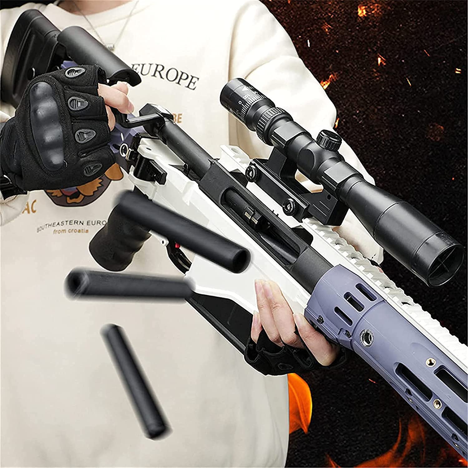 Amazon.co.jp: ソフトブレットガン水鉄砲、ガンおもちゃ、EVAソフト