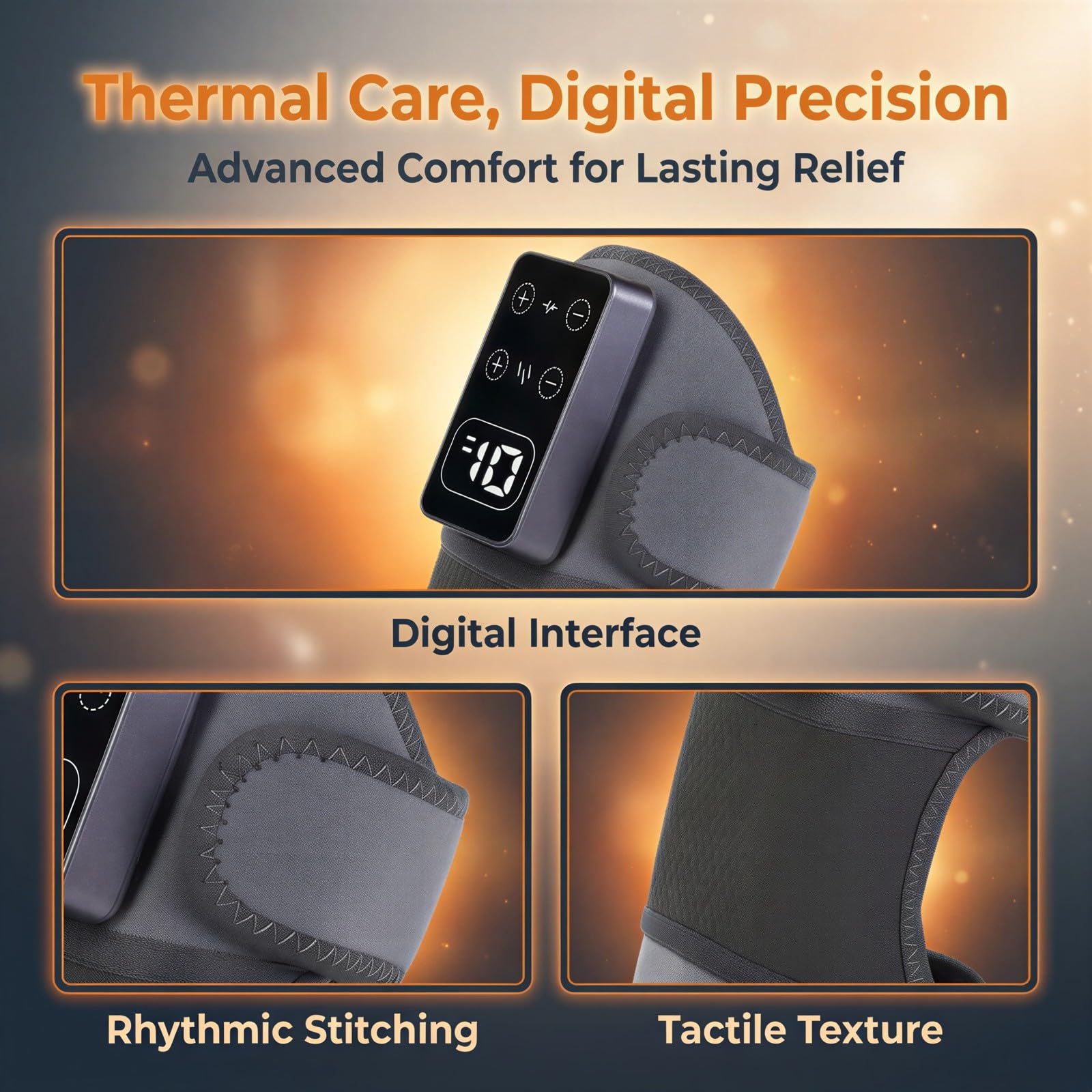 2 rodilleras masajeadoras para comodidad de las articulaciones, rodillera eléctrica inalámbrica con pantalla digital, soporte de rodilla autocalentable para tensión muscular, regalo cálido para