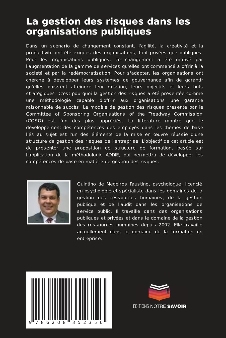 La gestion des risques dans les organisations publiques: Une proposition de formation