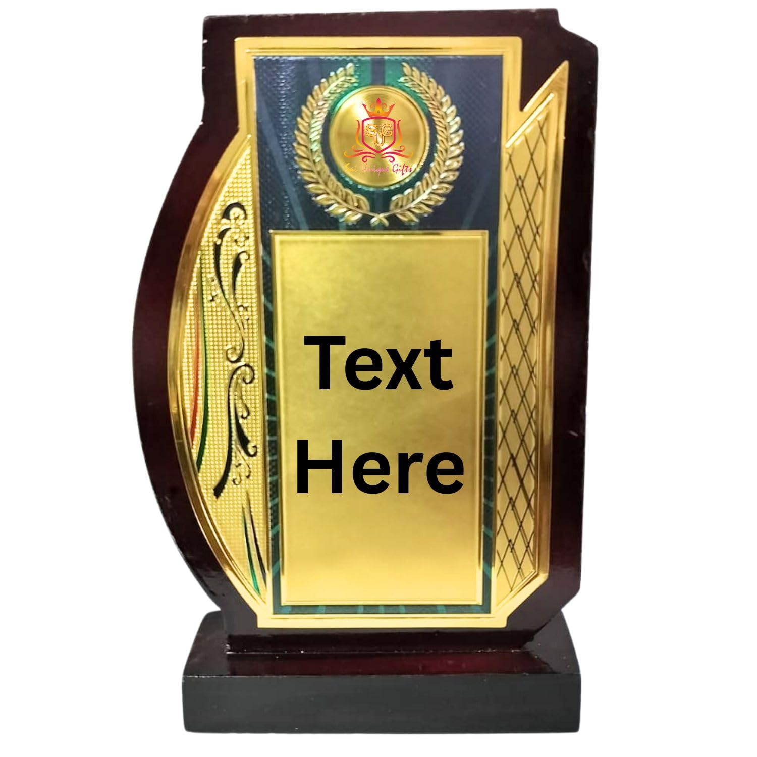 Customized Wooden Trophy Award Plaque with Gold Plate | Personalized Appreciation & Recognition Memento for Corporate Employee Achievement 170 grm-image-31