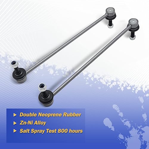 Vista 16 de Varillas de barra estabilizadora delantera izquierda y derecha de aleación de zinc-níquel de 13.82 pulgadas para Sonata 2011-2012, Optima 2011-2012