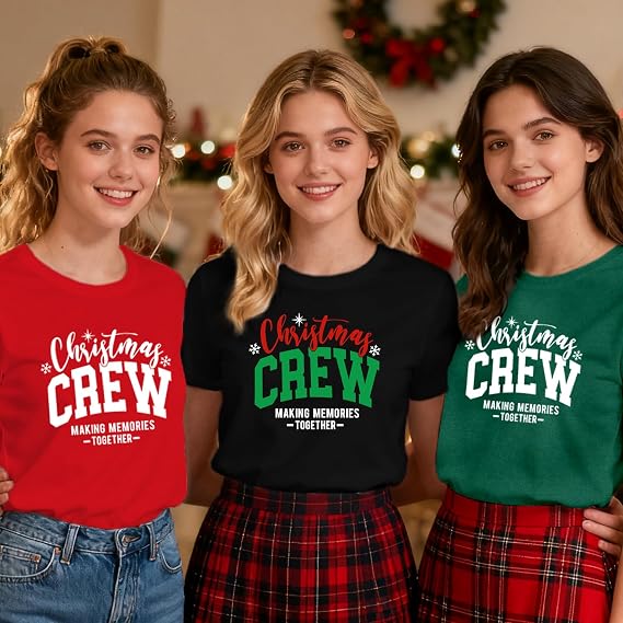 Womens Christmas Shirts Christmas Crew Team T-Shirt