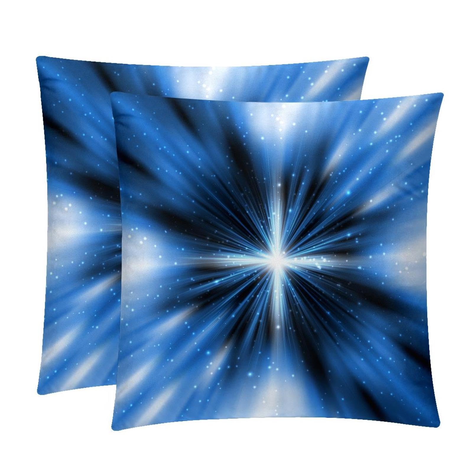 TDGKPZ Starburst Throw Pillow Cases 2 Pack Pillowcases Zipper Cushion Covers For Bedroom Living Room 40x40cm