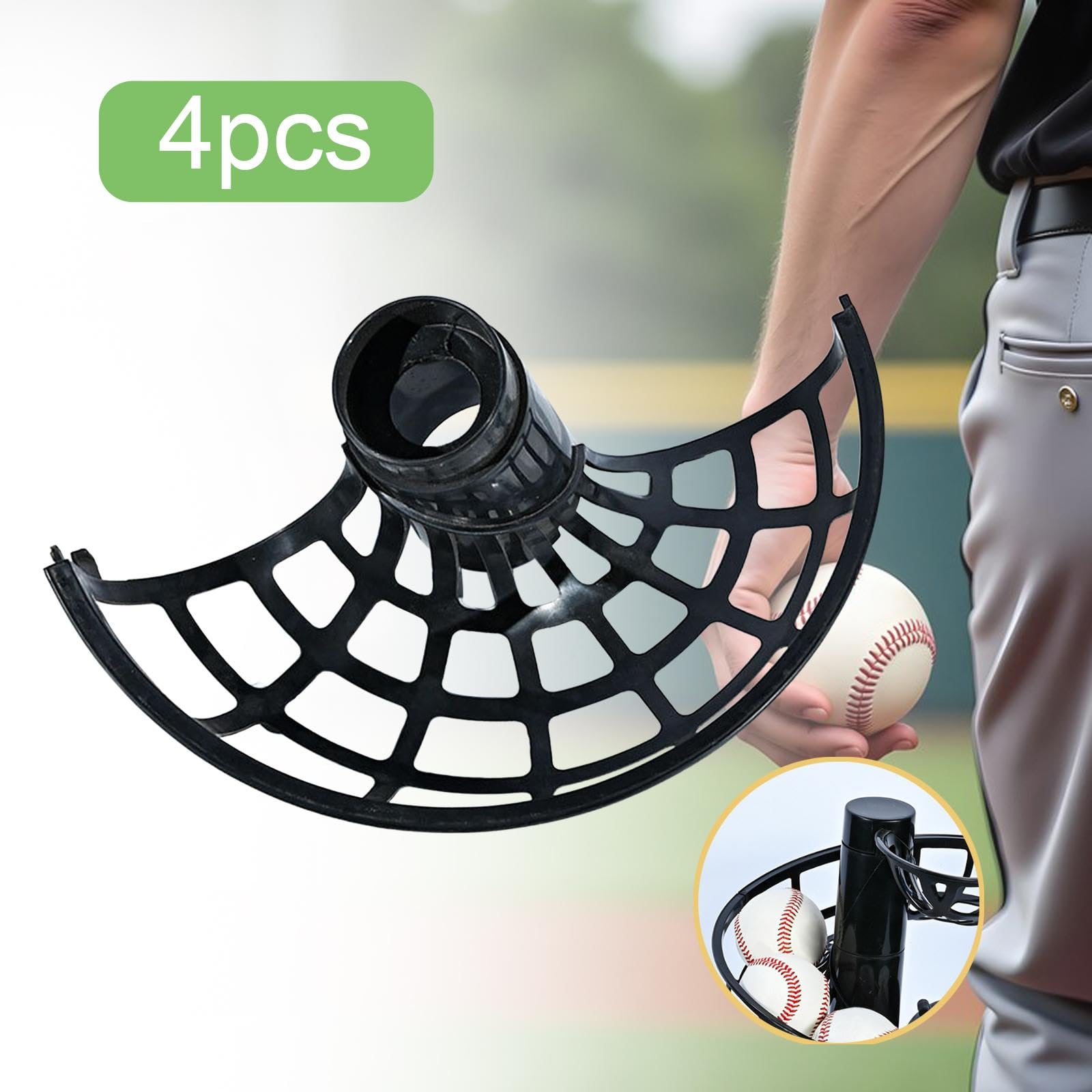4X Pista per Palline Portatile per Macchina da Tennis, Accessori per Lanciatore di Palline Leggero