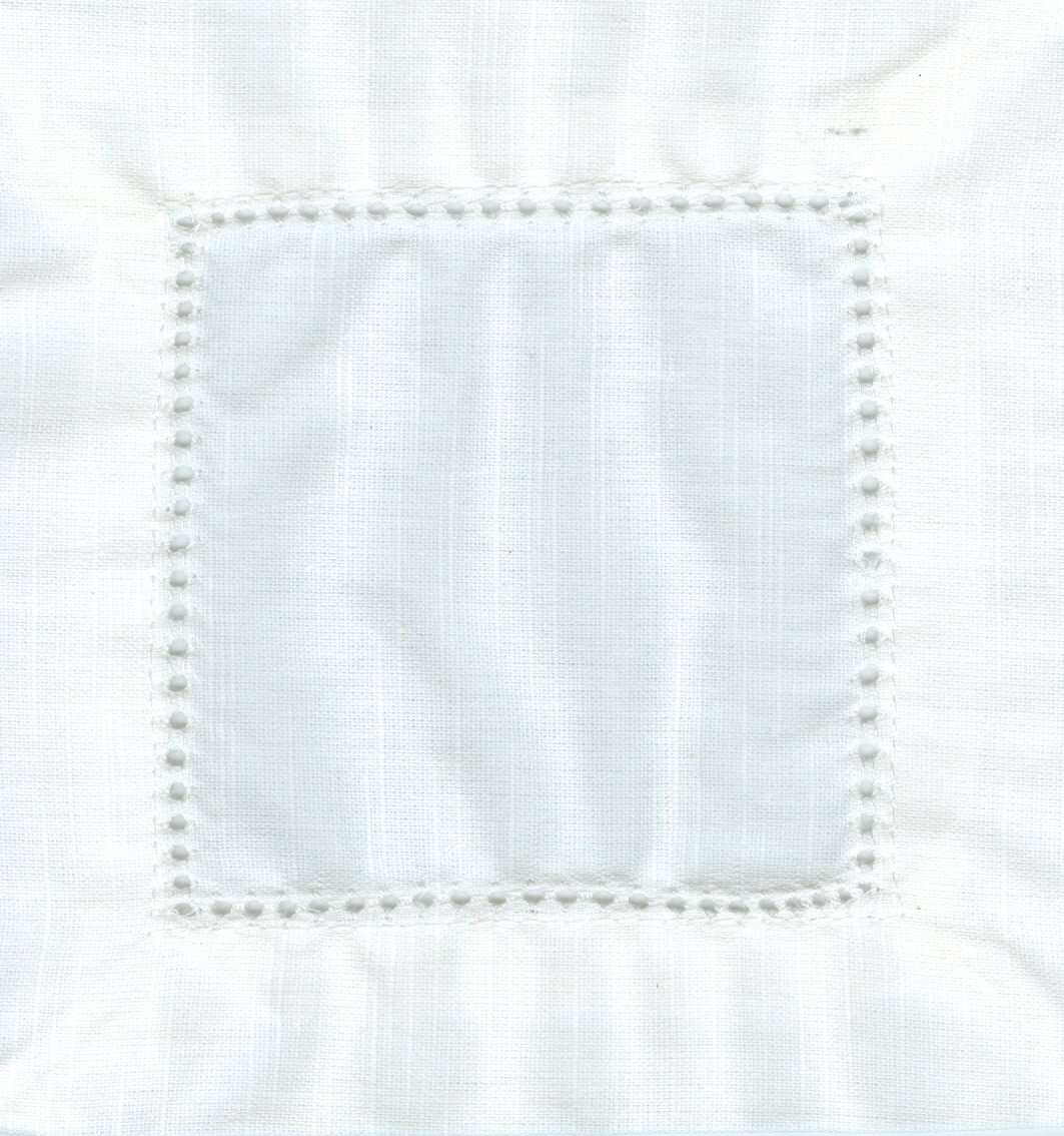 White 6x6 Hemstitch Cocktail Napkins 1 Dozen